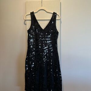 Elegant Black Sequin Dress